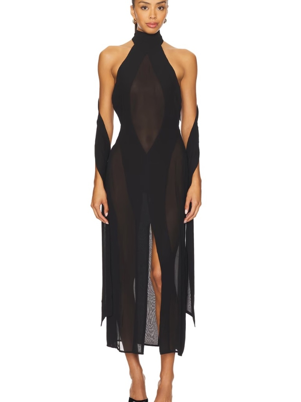 Guizio Koemi Sheer Panel Dress Size Small